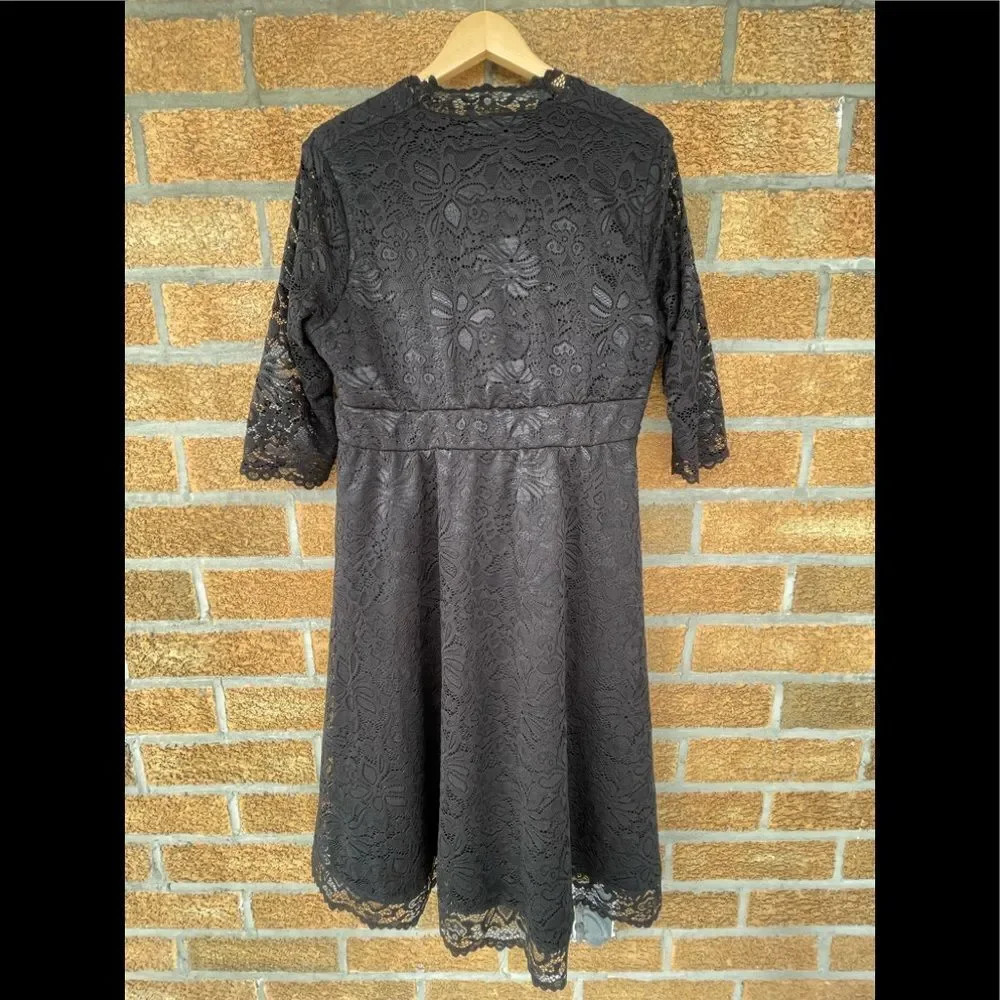 Kiyonna Mademoiselle Lace Dress - Onyx 2 X - Picture 11 of 11